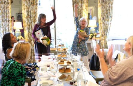 Baroness Beeban Kidron OBE and Vicky Ireland MBE cheering during the awards ceremony